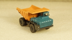 БЕЛАЗ 540А карьерный самосвал синий/оранжевый, Бригадир 1:87