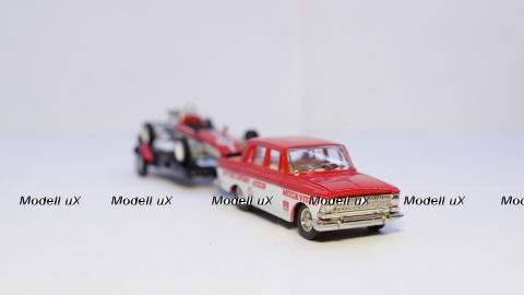 Москвич 412 с прицепом и Москвичом Г-5, GModel 1:43