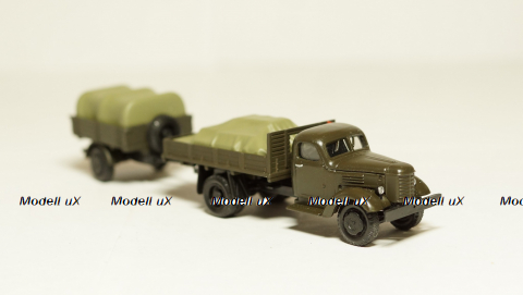 ЗиЛ 150 низкий борт груз прицеп, КУМ 491 1:87