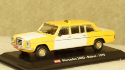 Mercedes 240D/8 W123 Taxi Beirut 1970 yellow/white, Altaya 1:43