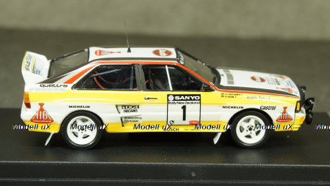 Audi Quattro, No.1, HB Audi team, Rallye New Zealand, W.Rohrl/C.Geistdorfer 1984, Trofeu 1:43