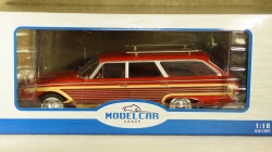 Ford Country Squire with roof railing 1960 red, 18074, Model Car Group 1:18