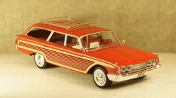 Ford Country Squire with roof railing 1960 red, 18074, Model Car Group 1:18