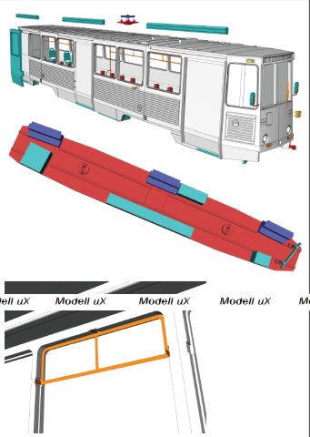 Сборная модель Трамвай КТМ-5М3, RTM 87010 1:87