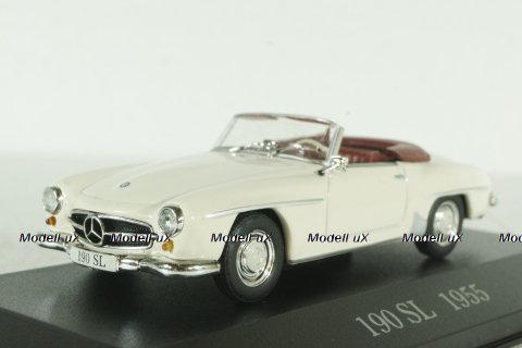 Mercedes 190SL, 1955 (R121), white, Altaya 1:43