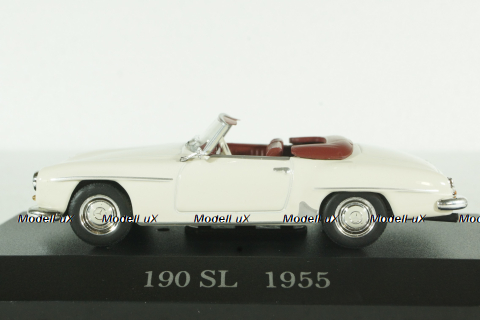 Mercedes 190SL, 1955 (R121), white, Altaya 1:43