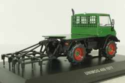 Mercedes Unimog U406 1977, green, Тракторы: история, люди, машины №137, Hachette 1:43