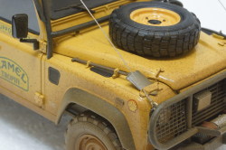 Land Rover Defender 110 Rally Camel Trophy 1993 Dirty Version, ALM810309, Almost Real 1:18