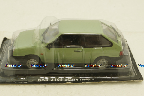 Ваз-2108 Спутник, зеленый, Автолегендны СССР №48, 1:43