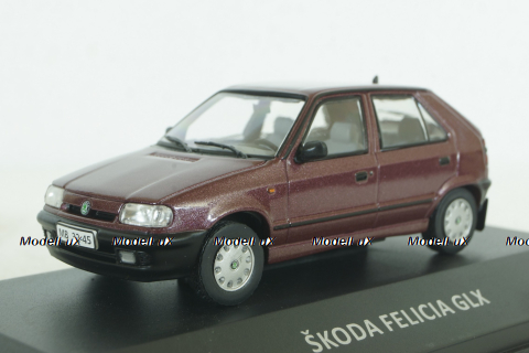 Skoda Felicia dark red, KALEIDOSKOP SKODA (DeAgostini) 1:43