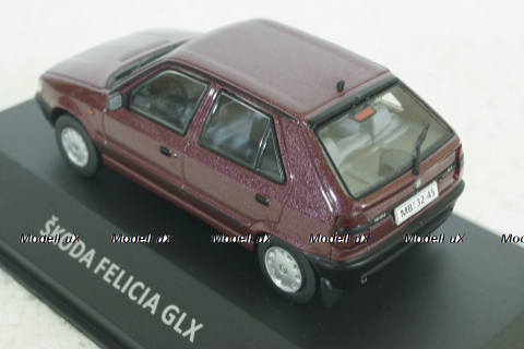 Skoda Felicia dark red, KALEIDOSKOP SKODA (DeAgostini) 1:43