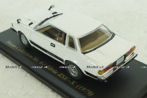 Nissan Silvia ZSE X 1979, white, Nissan collection vol.6, NC006, Hachette 1:43