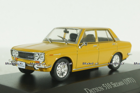 Datsun 510 Sedan 1971, yellow, Grandes Autos, Altaya 1:43