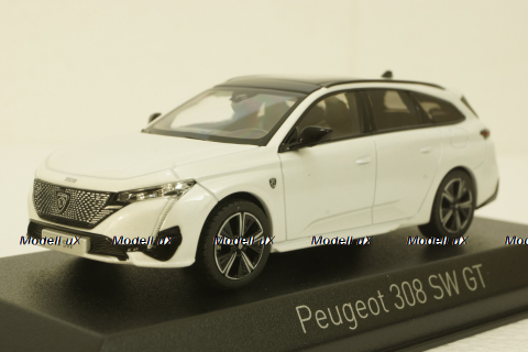 Peugeot 308 Sw Gt Pearl White 2021, 473937, Norev 1:43