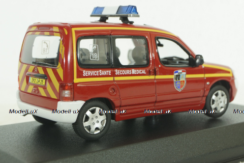 Citroën Berlingo Firefighters (Medical Assistance) 2004, red, 155722, Norev 1:43