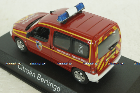 Citroën Berlingo Firefighters (Medical Assistance) 2004, red, 155722, Norev 1:43