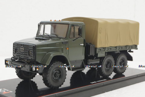 Зил-433420 6х6 с тентом, зеленый, TruckTyr 1:43