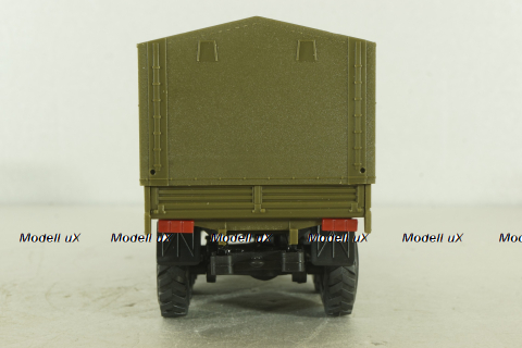 Камаз-43105 с тентом, поворотный мост, хаки, Элекон 1:43