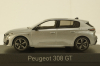 Peugeot 308 GT 2021 Artense Grey, 473931, Norev 1:43