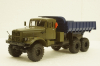 Краз-255Б самосвал, хаки/синий, 100893, АвтоИстория 1:43