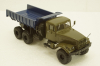 Краз-255Б самосвал, хаки/синий, 100893, АвтоИстория 1:43