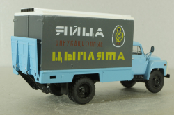 ШЗСА-3716(53) "Яйца, цыплята" на шасси Газ-53, голубой/серый Автоистория 1:43