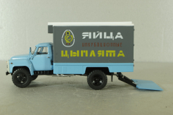 ШЗСА-3716(53) "Яйца, цыплята" на шасси Газ-53, голубой/серый Автоистория 1:43