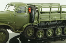 Зис-153 полугусенечный бортовой, хаки, TruckTyr 1:43