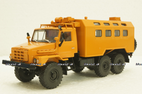 Урал-4322 Кунг, оранжевый, АвтоИстория 1:43