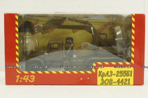 Краз-255Б1 ЭОВ-4421, Экскаватор хаки, Н739, Наш Автопром 1:43