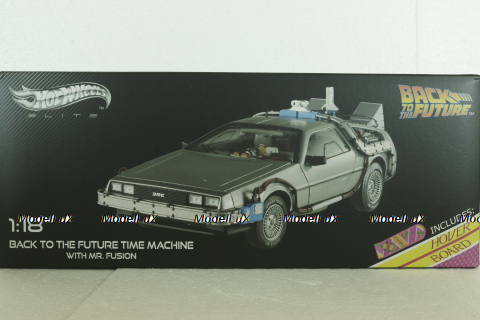 Delorean DMC 12 Time Machine with Mr. Fusion, Back To The Future, BCJ97, HotWheels Elite 1:18 