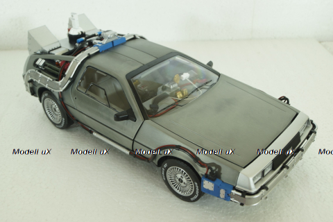 Delorean DMC 12 Time Machine with Mr. Fusion, Back To The Future, BCJ97, HotWheels Elite 1:18 