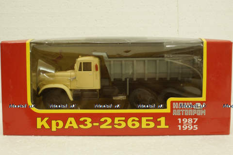 Краз-256Б1 самосвал 1987г, бежевый/серый, Н773, Наш Автопром 1:43