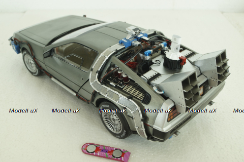 Delorean DMC 12 Time Machine with Mr. Fusion, Back To The Future, BCJ97, HotWheels Elite 1:18 