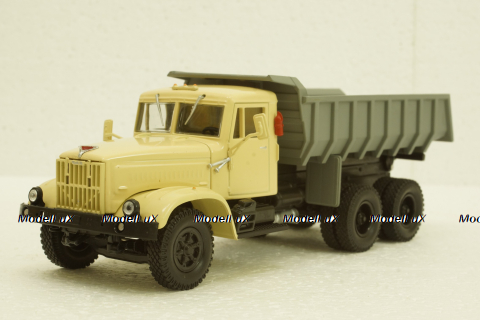 Краз-256Б1 самосвал 1987г, бежевый/серый, Н773, Наш Автопром 1:43