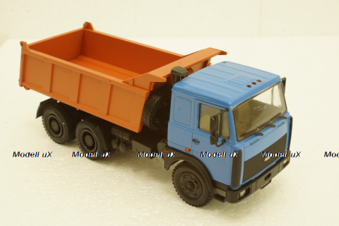 Маз-5516 Самосвал 1994г, синий/оранжевый, Н711, Наш Автопром 1:43