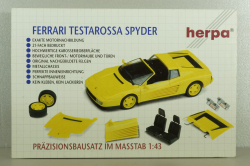 Ferrari Testarossa Spyder 1984, yellow, (кит) 012041, Herpa 1:43