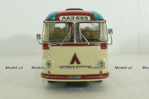 Лаз-695Б городской, беж/красн, Ultra Models 1:43