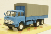 Маз-516Б, голубой, борт с тентом, Н294, Наш Автопром 1:43