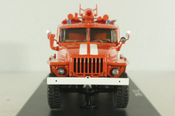 АЦ-40 (43202) ПМ-102Б пожарная автоцистерна на шасси Урал-43202 с бел. полосами, SSM1234B, SSM 1:43