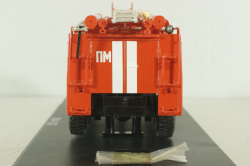 АЦ-40 (43202) ПМ-102Б пожарная автоцистерна на шасси Урал-43202 с бел. полосами, SSM1234B, SSM 1:43