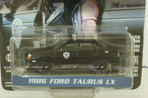 Ford Taunus LX 1986 Police from movie Robokop, black, 44940-D, Greenlight 1:64