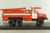 АЦ-40 (43202) ПМ-102Б пожарная автоцистерна на шасси Урал-43202 с бел. полосами, SSM1234B, SSM 1:43