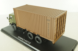 Камаз-53212 Контейнеровоз, хаки/коричневый, SSM1281, SSM 1:43