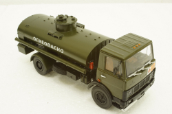 Маз-5337 АЦ-9 «Огнеопасно» 1987, хаки, 101326, Автоистория 1:43