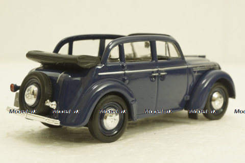 Москвич-400-420А, кабриолет, синий, Автолегенды СССР №6, 1:43