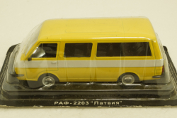 Раф-2203 Латвия, желтый, Автолегенды СССР №21, 1:43