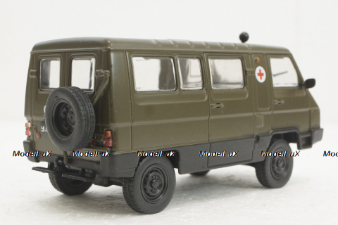 Уаз-3972 медицинский хаки (ЗАПЕЧАТАННЫЙ) Автолегенды СССР №096, 1:43