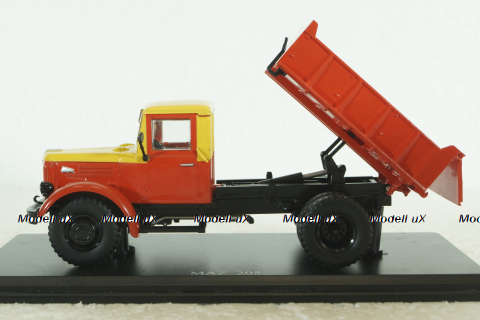 Маз-205, самосвал, желтый/красный, SSM1053, SSM 1:43