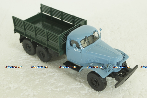 Зил-157К, бортовой, голубой/зеленый, АвтоИстория 1:43
